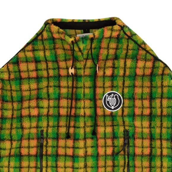 LOEWE EYE/NATURE/LOEWE ELN Green Check Multi Leece Anorak Jacket Size 52EU/US XL - Picture 2 of 4